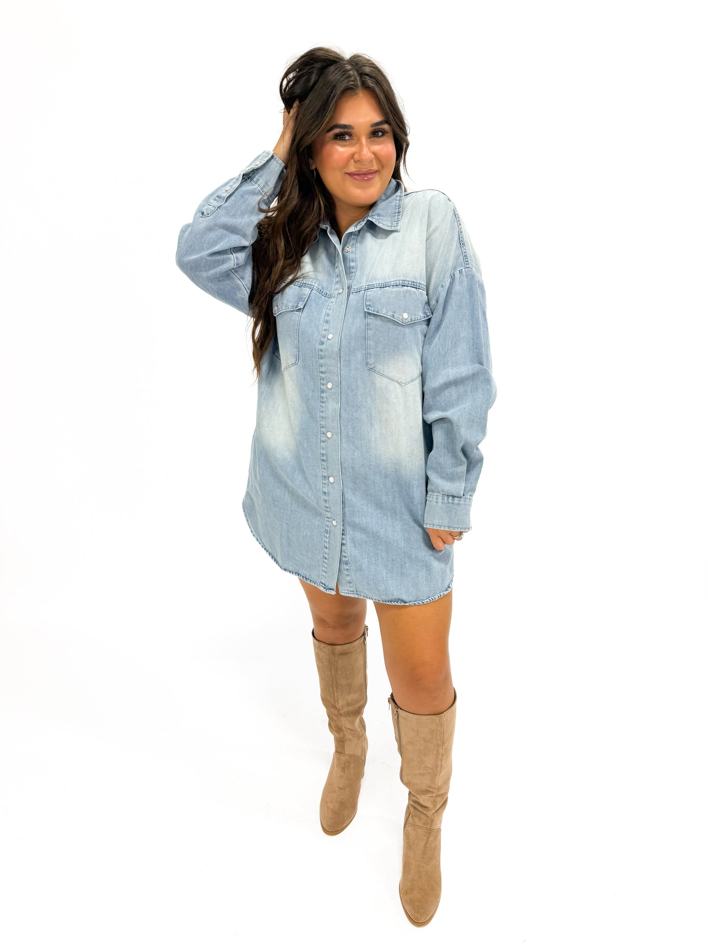 Decked Out Denim Dress