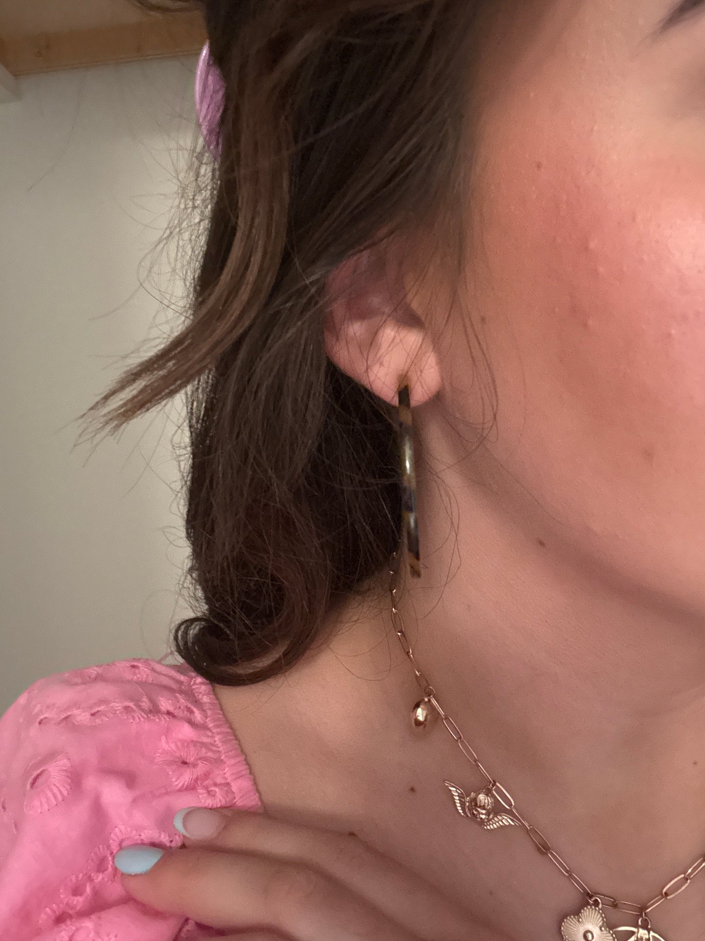 Delicate Tortoise Hoops