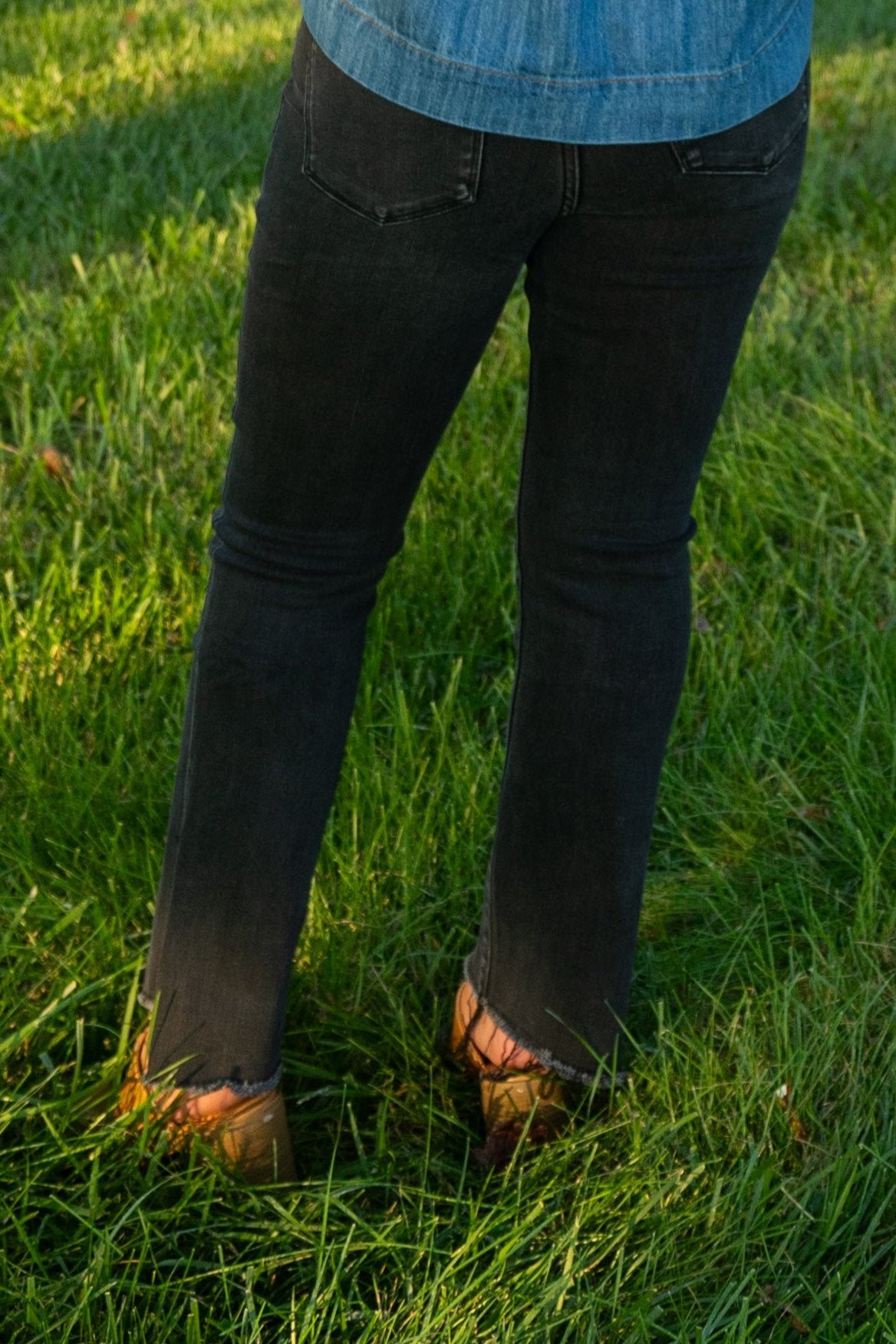 Back in Black Crop Flare Jean