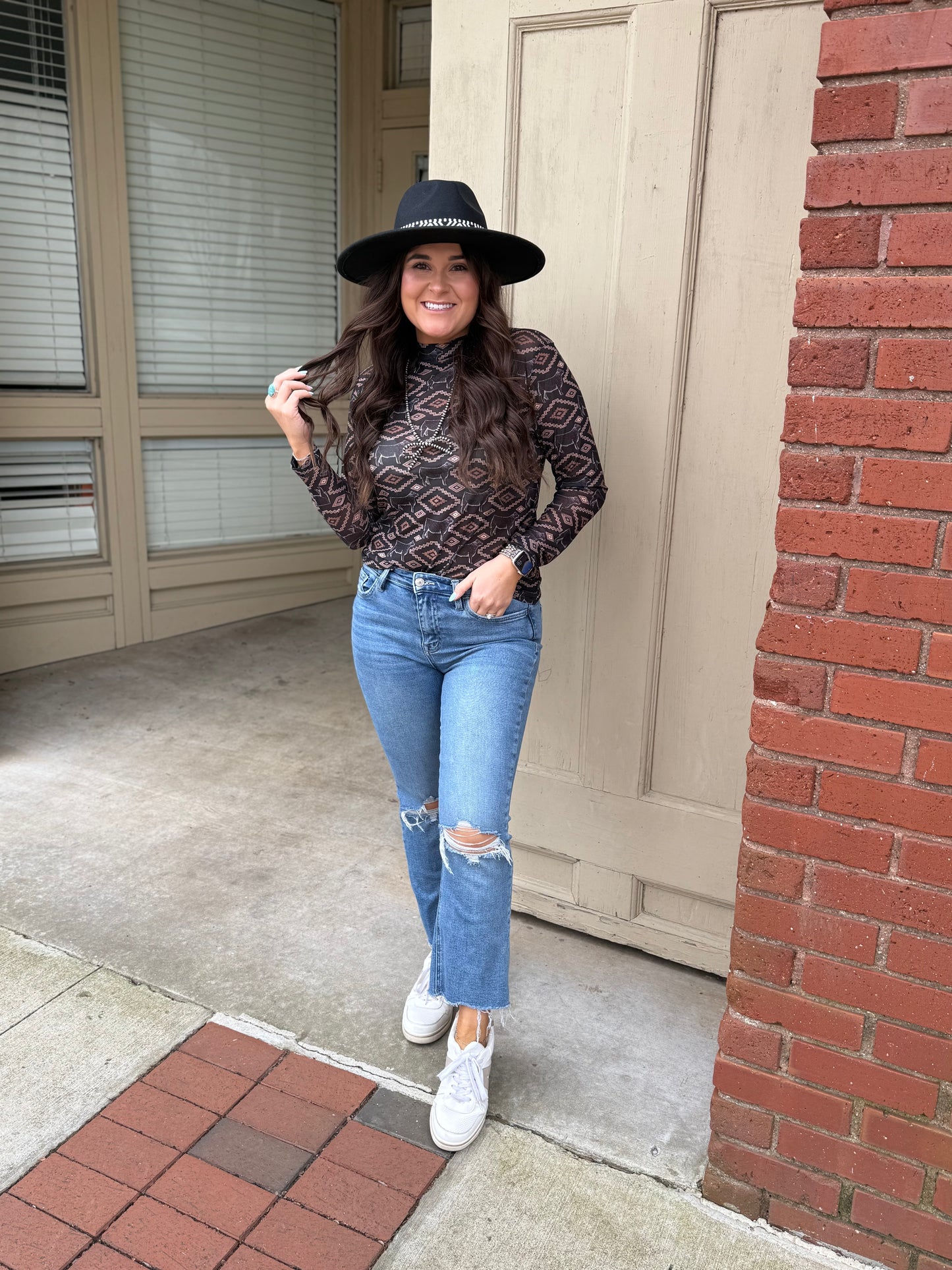 Cattle Crazed Mesh Top