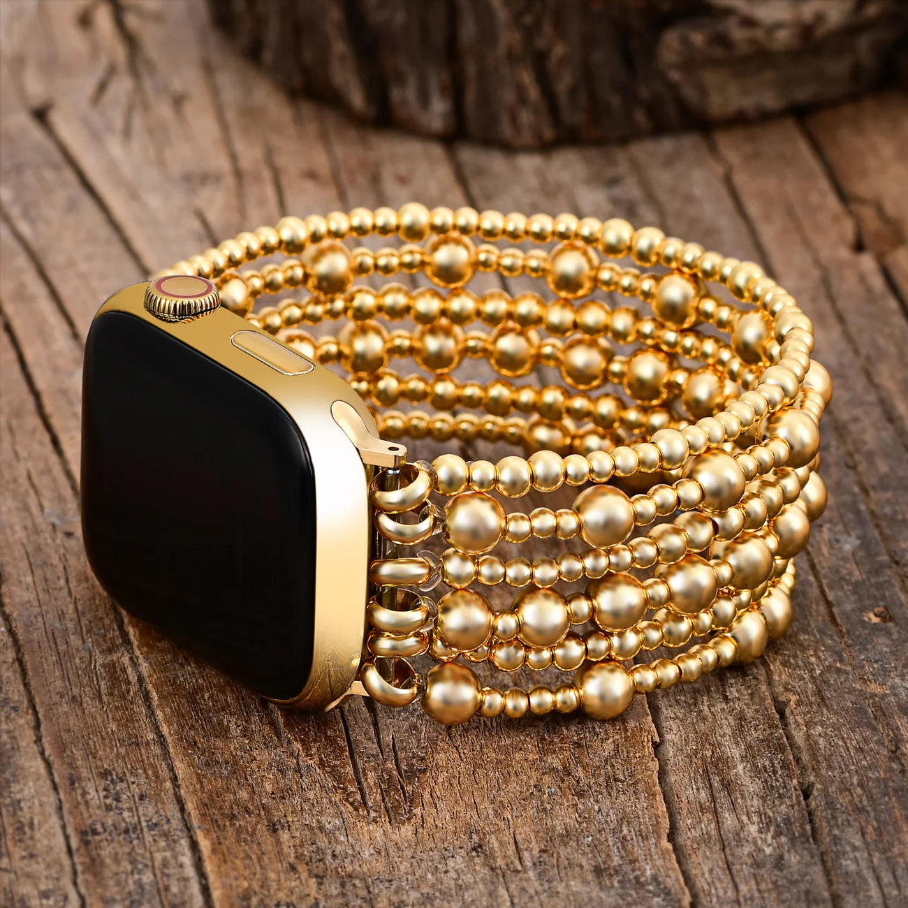 Golden Demure Stretch Apple Watch Band