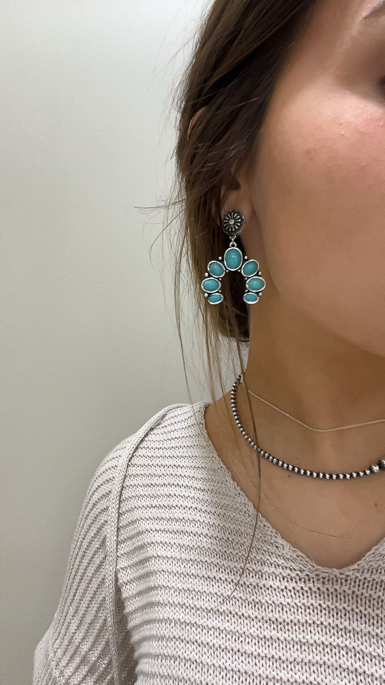 Squash Blossom Dangle Earrings