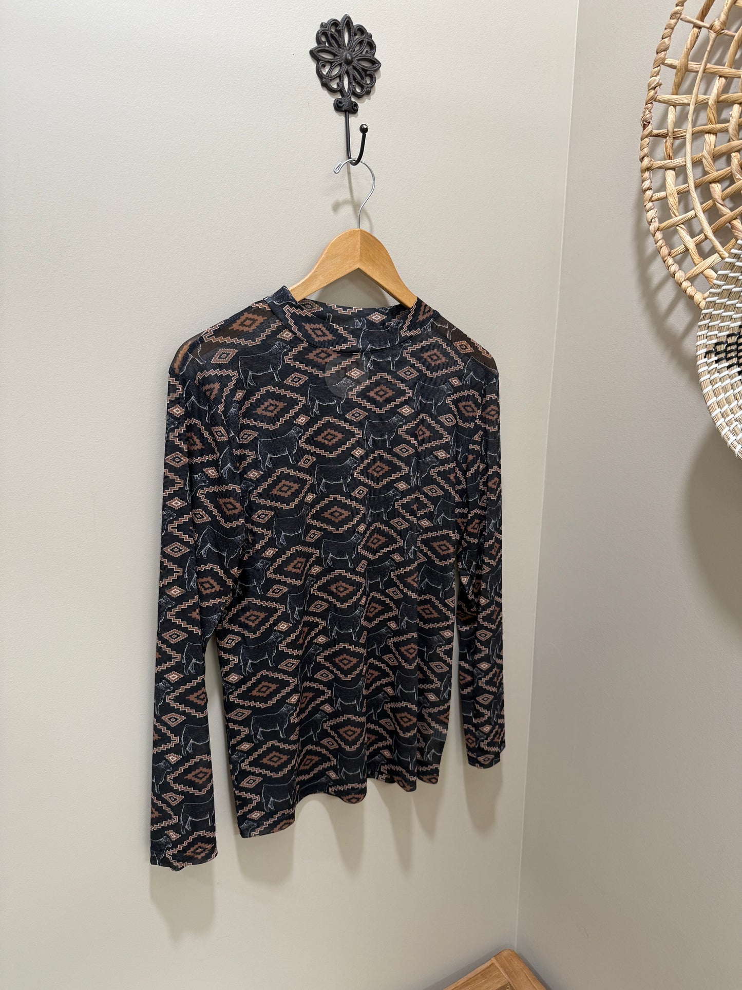 Cattle Crazed Mesh Top