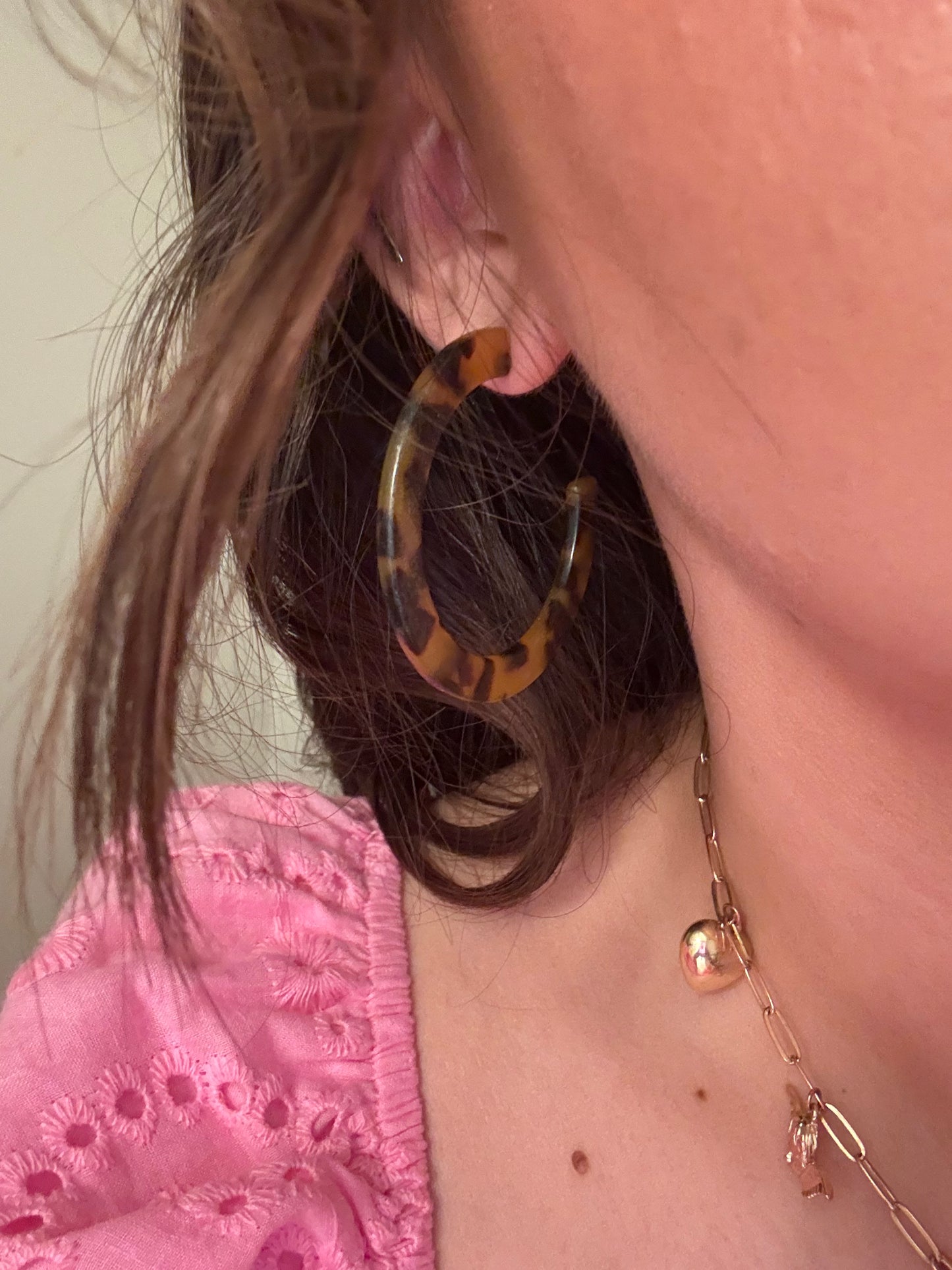 Delicate Tortoise Hoops