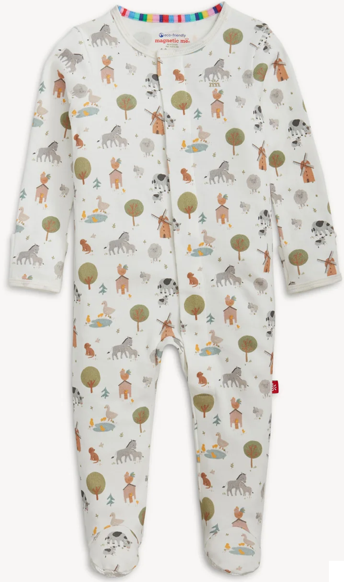 MAGNETIC ME - FUNNY FARM ORGANIC COTTON FOOTIE
