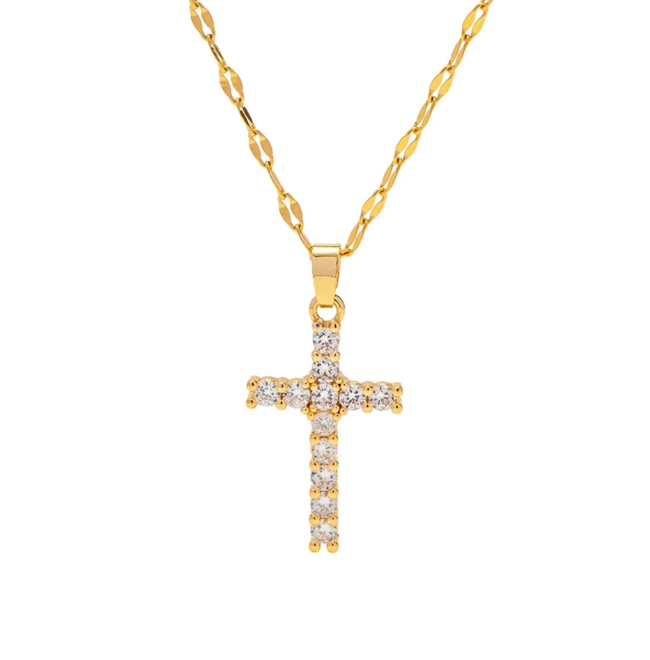 CHANSUTTPEARLS - Sparkle Cross Necklace