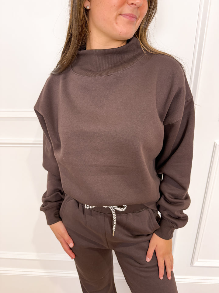 The Meadow Mist Mock-Crew Fleece