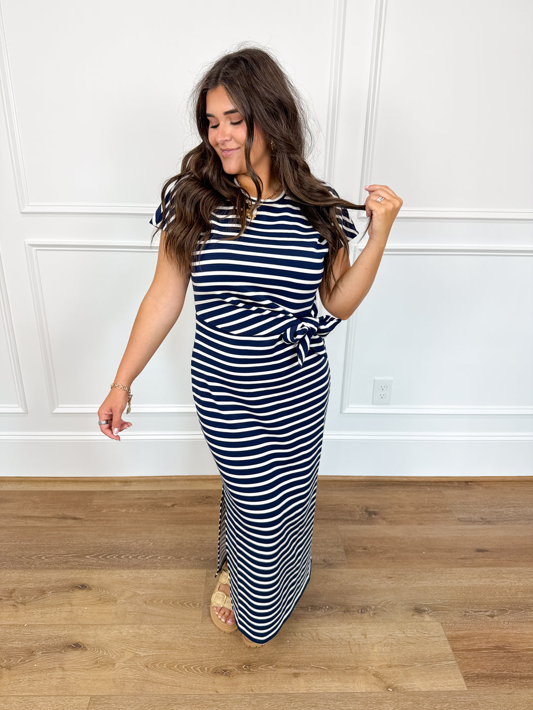 SPANX AIRESSENTIALS TIE-WAIST MAXI DRESS