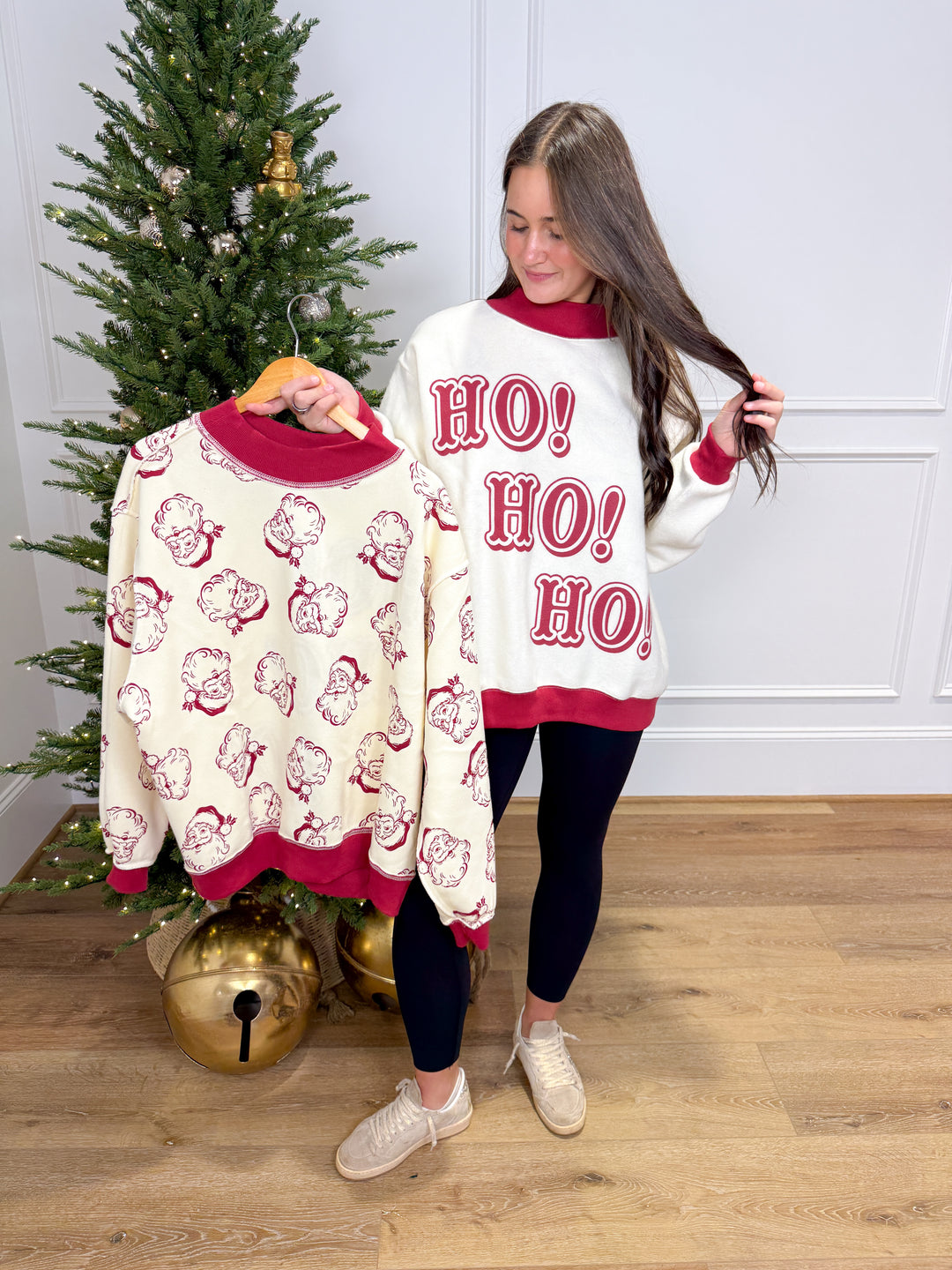 Merry &amp; Bright Reversible Mock Neck Sweatshirt