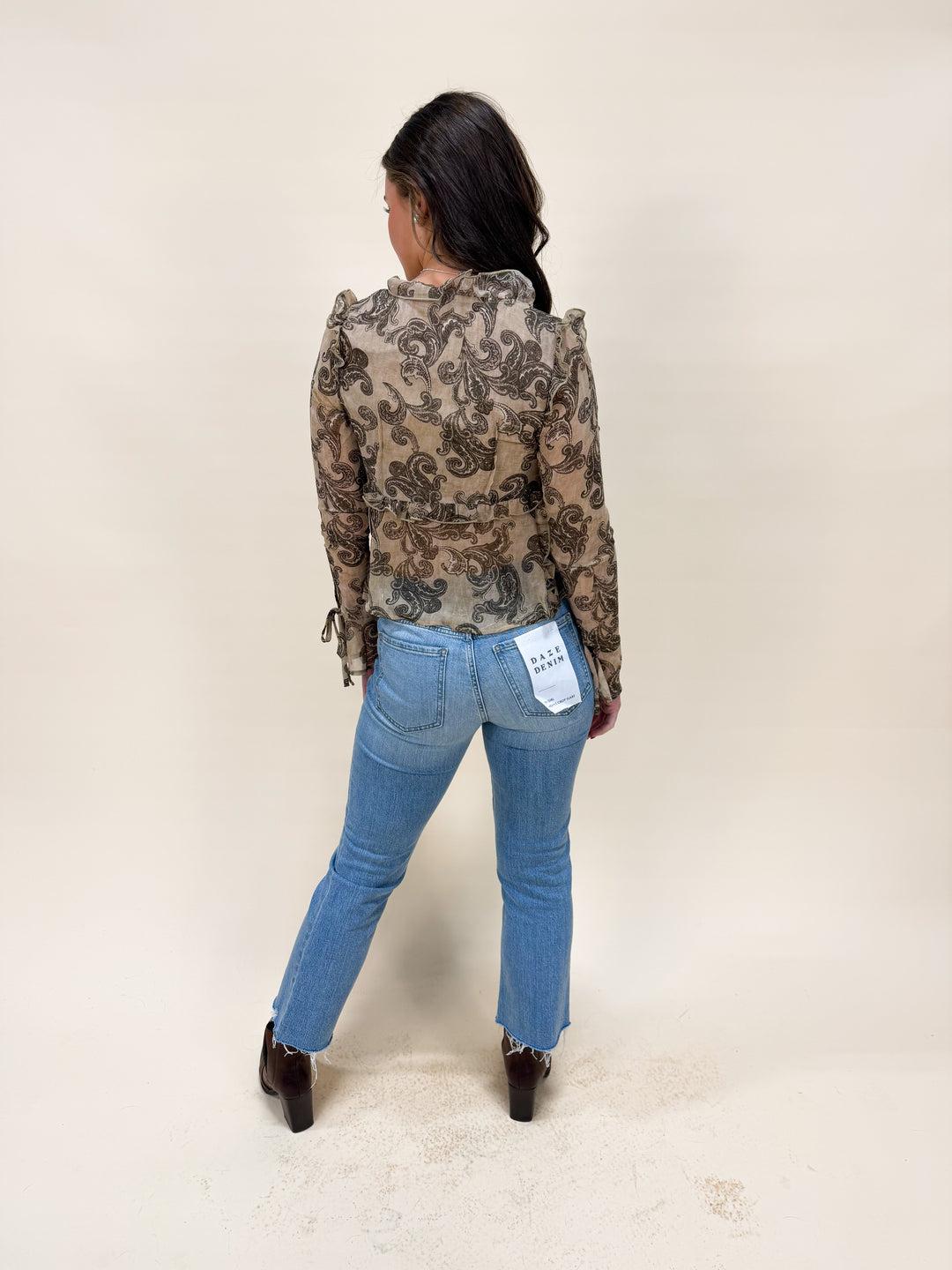 GOLDEN PAISLEY TOP