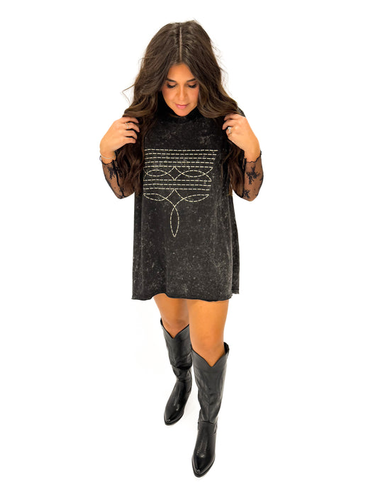 CIDER AND SADDLE DRESS