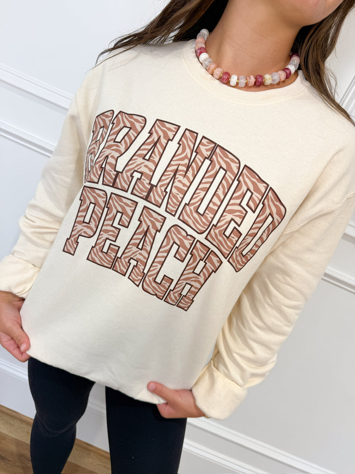 Wild About Branded Peach Graphic Crewneck