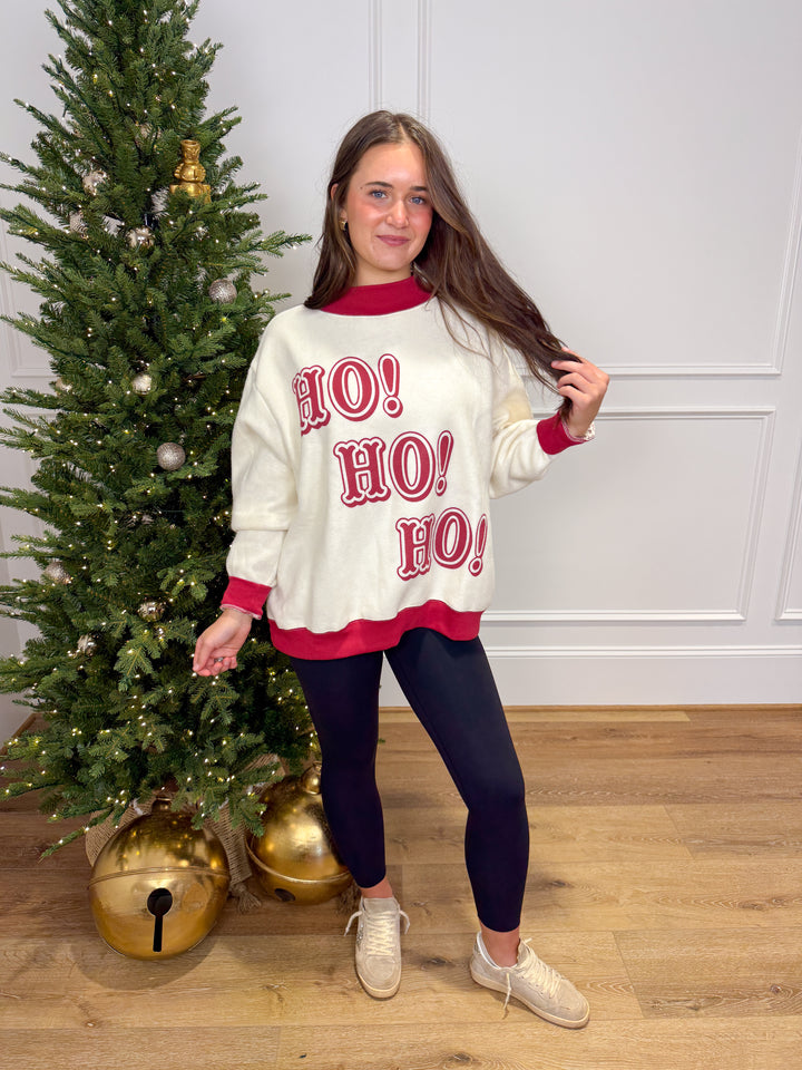 Merry &amp; Bright Reversible Mock Neck Sweatshirt