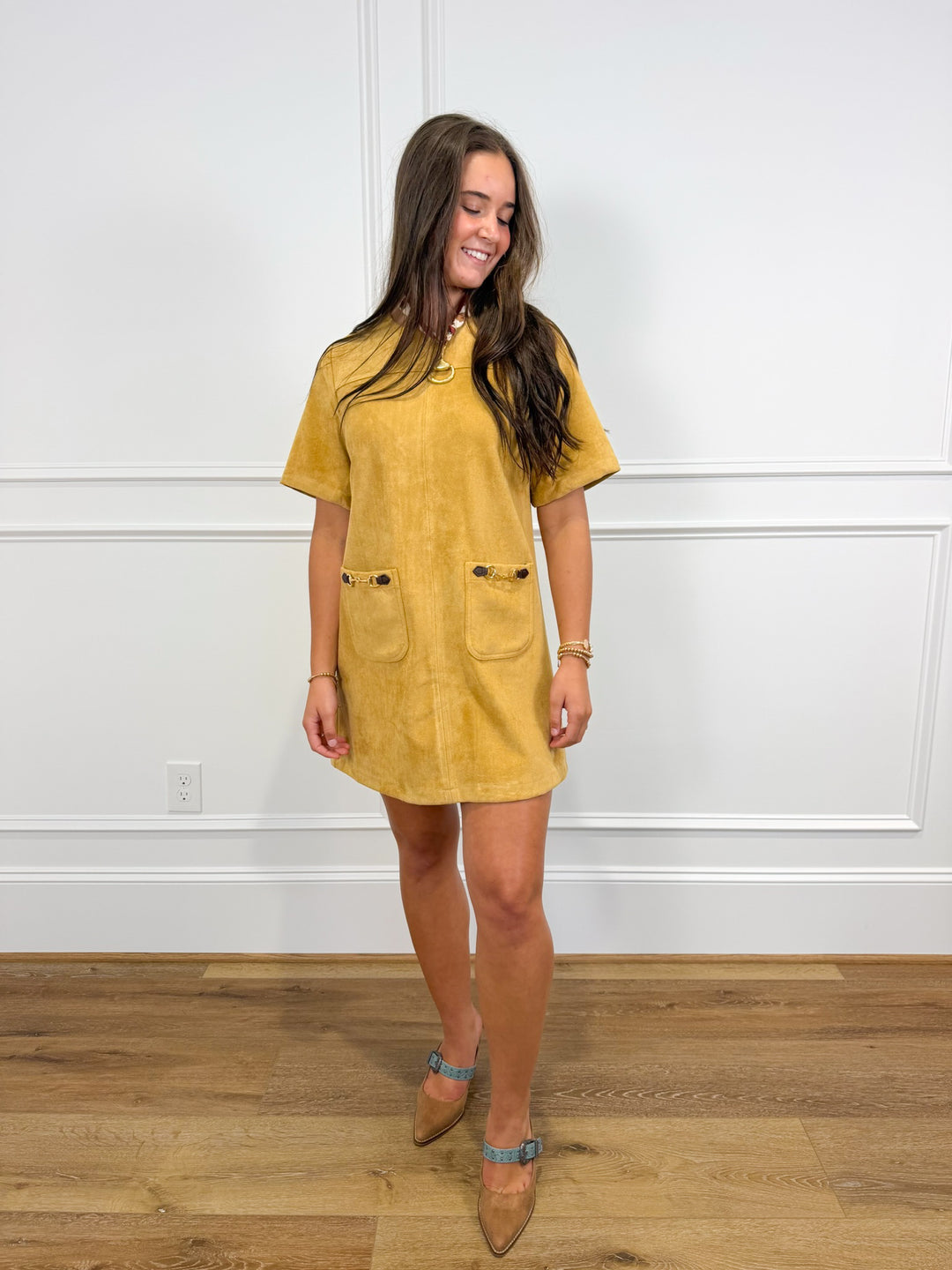 Saddle Season Suede Dress