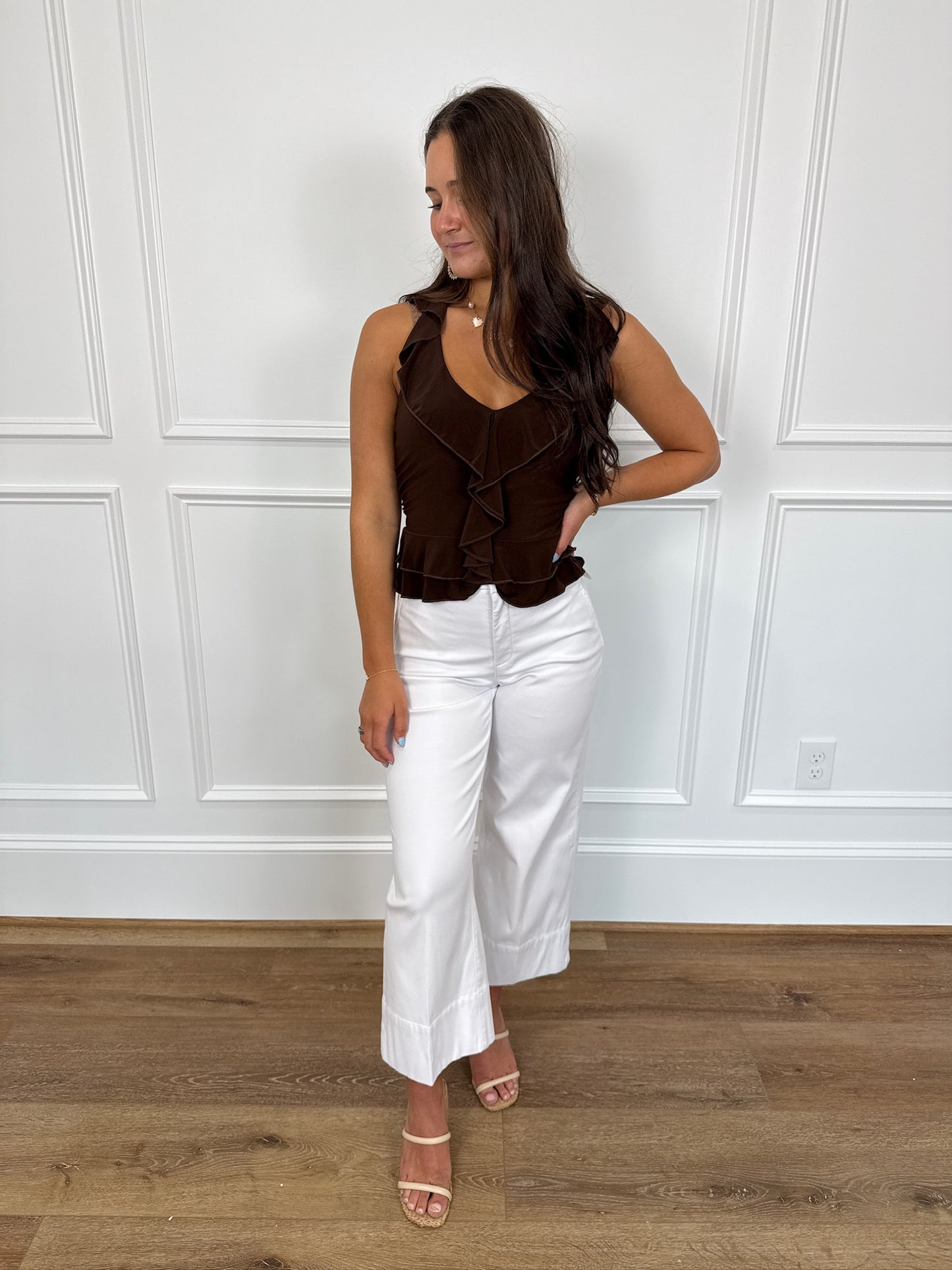 SPANX SUPERSMOOTH STRETCH TWILL CROPPED WIDE LEG PANT
