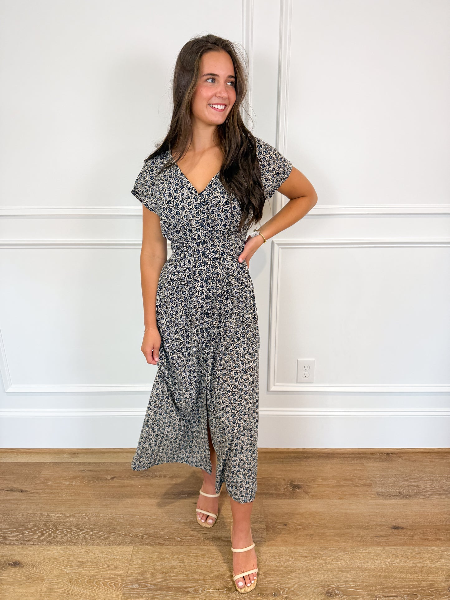 Z Supply Sanna Iris Floral Midi Dress
