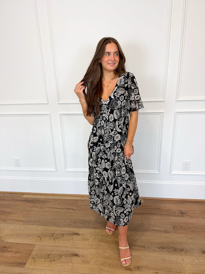 Z SUPPLY Lacey Floral Midi Dress