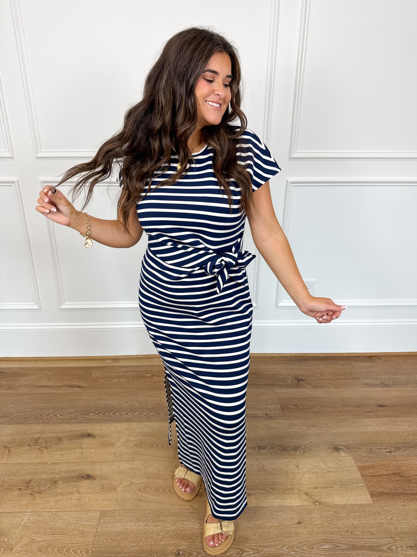 SPANX AIRESSENTIALS TIE-WAIST MAXI DRESS