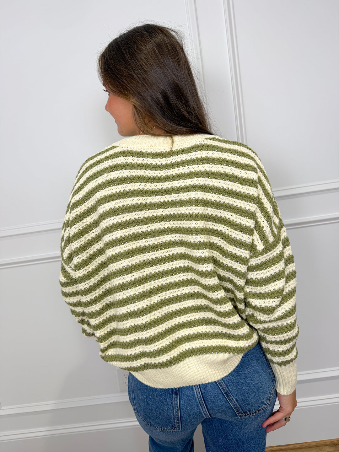 The Olive Grove Crochet Sweater