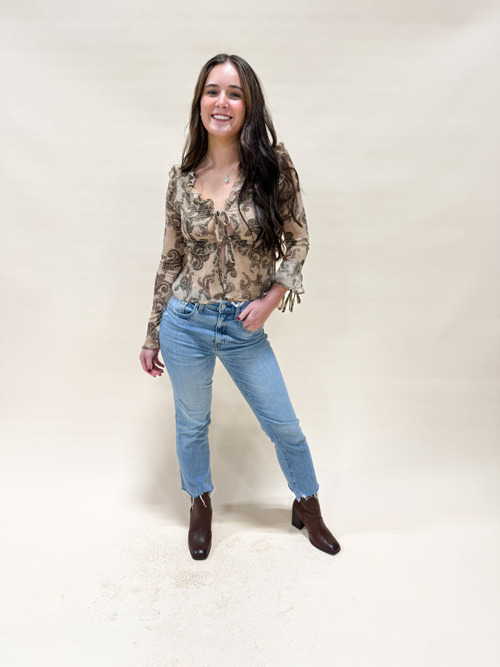 GOLDEN PAISLEY TOP