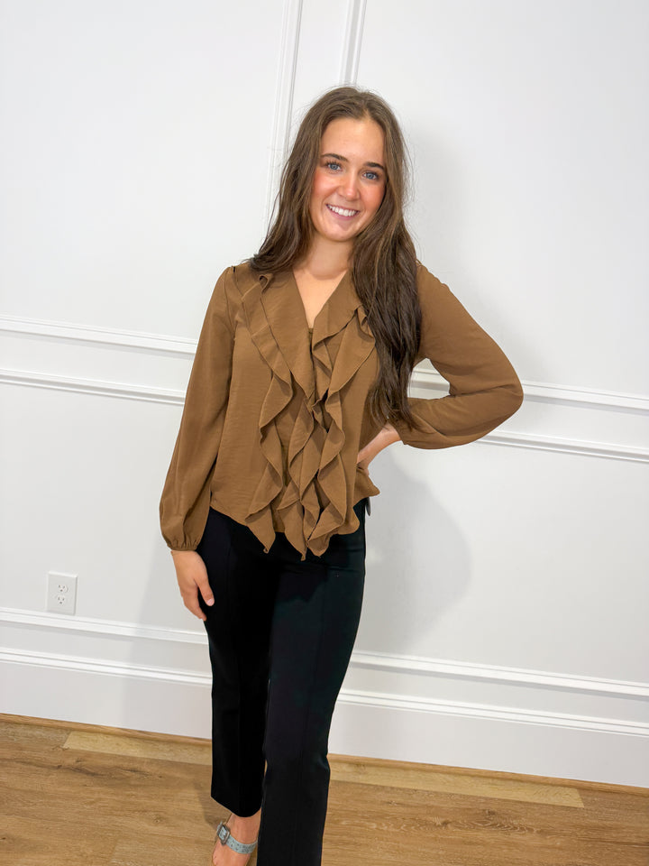 Ruffle Front Blouse