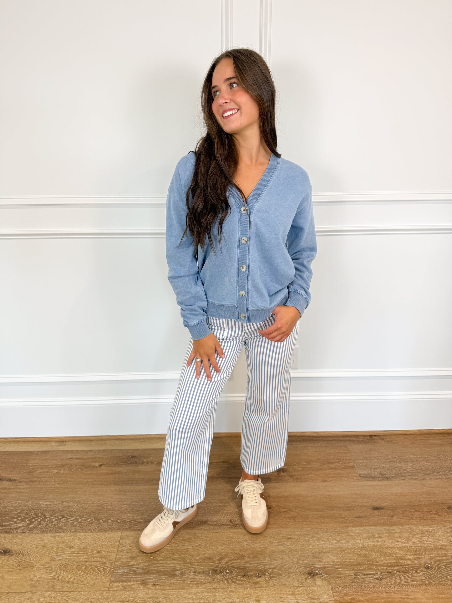 Z Supply Dazed End Knit Denim Cardigan