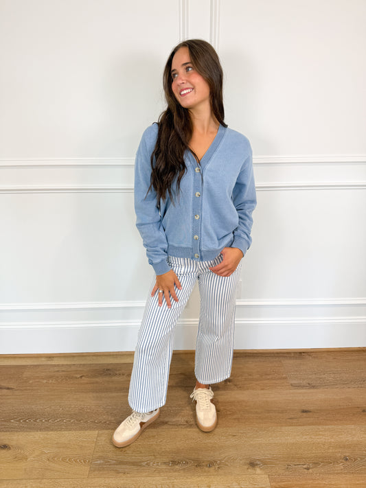 Z Supply Dazed End Knit Denim Cardigan