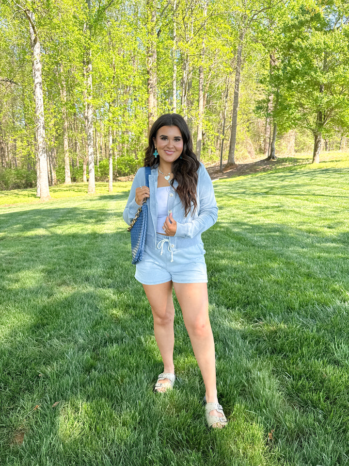 HUNTER KNIT DENIM SHORT