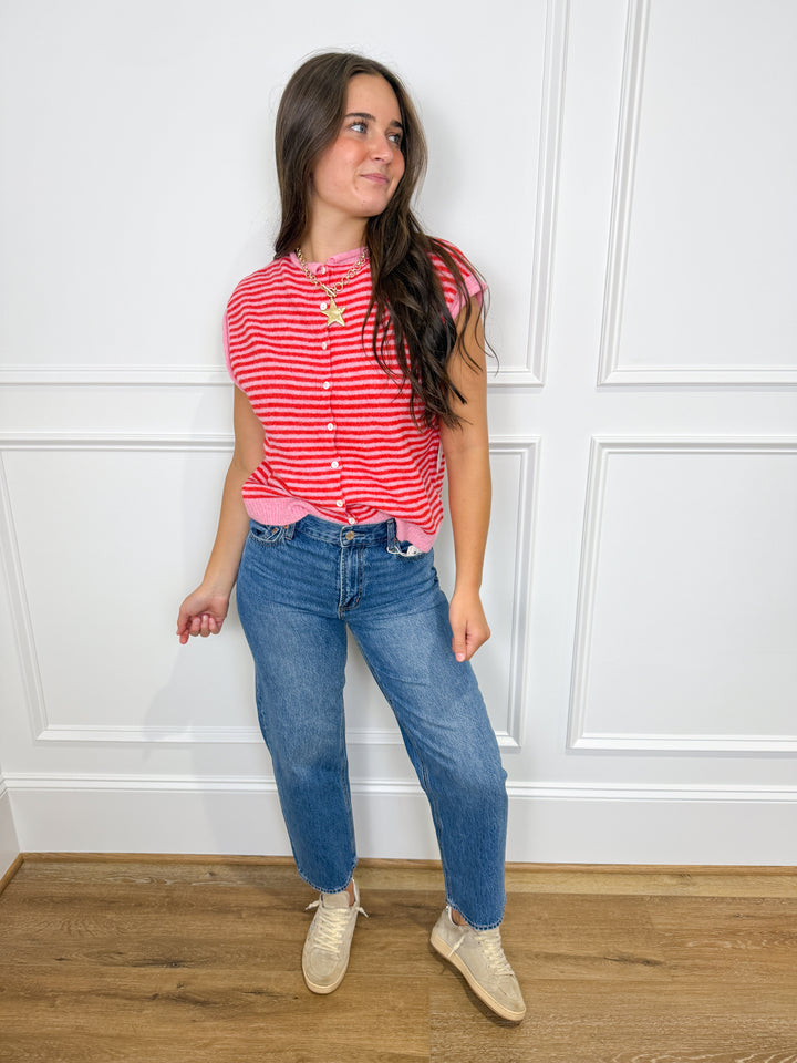Sweetheart Stripe Knit Top