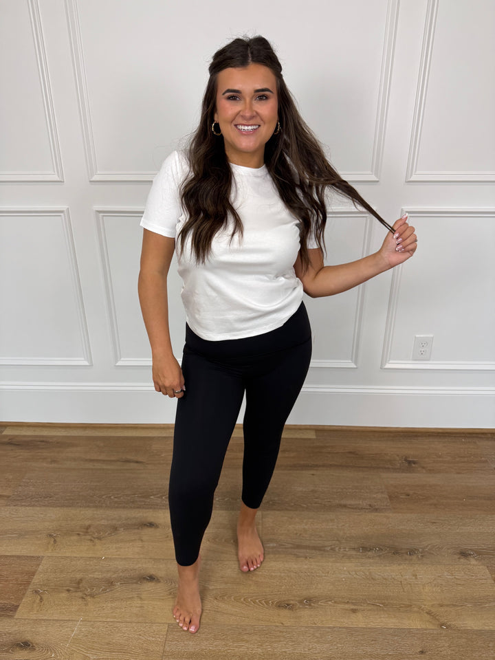 SPANX LIGHTWEIGHT COTTON CREWNECK TEE
