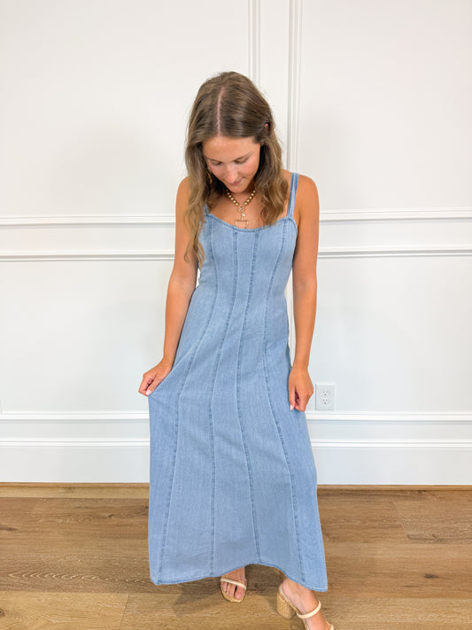 Z Supply Leonora Indigo Midi Dress