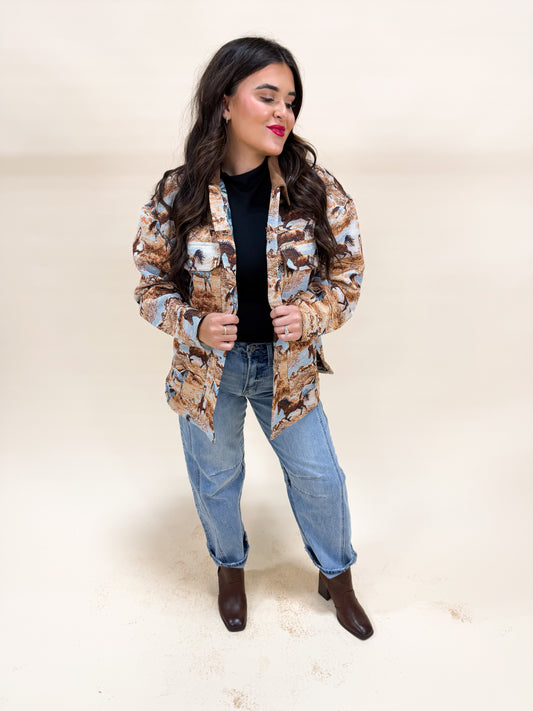 BUCKIN WILD BUTTON UP