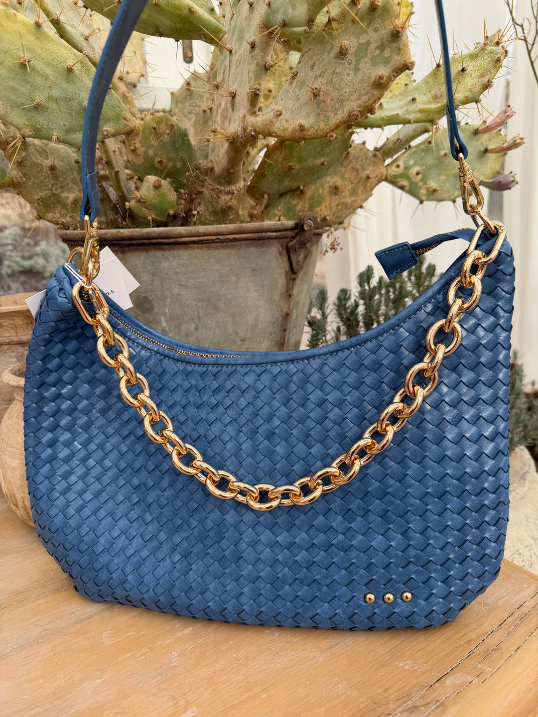 SIENNA SLOUCHY WOVEN SHOULDER BAG