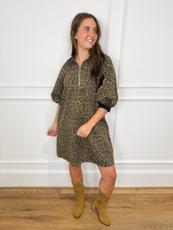 Spotted In Chocolate Mini Dress
