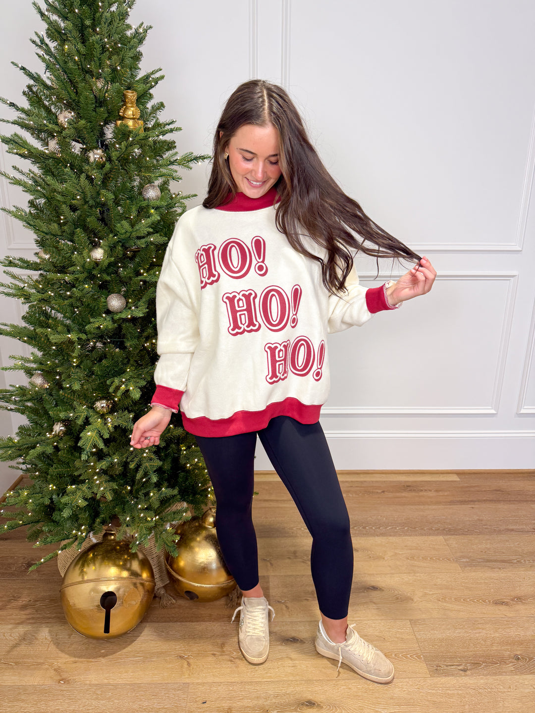 Merry &amp; Bright Reversible Mock Neck Sweatshirt