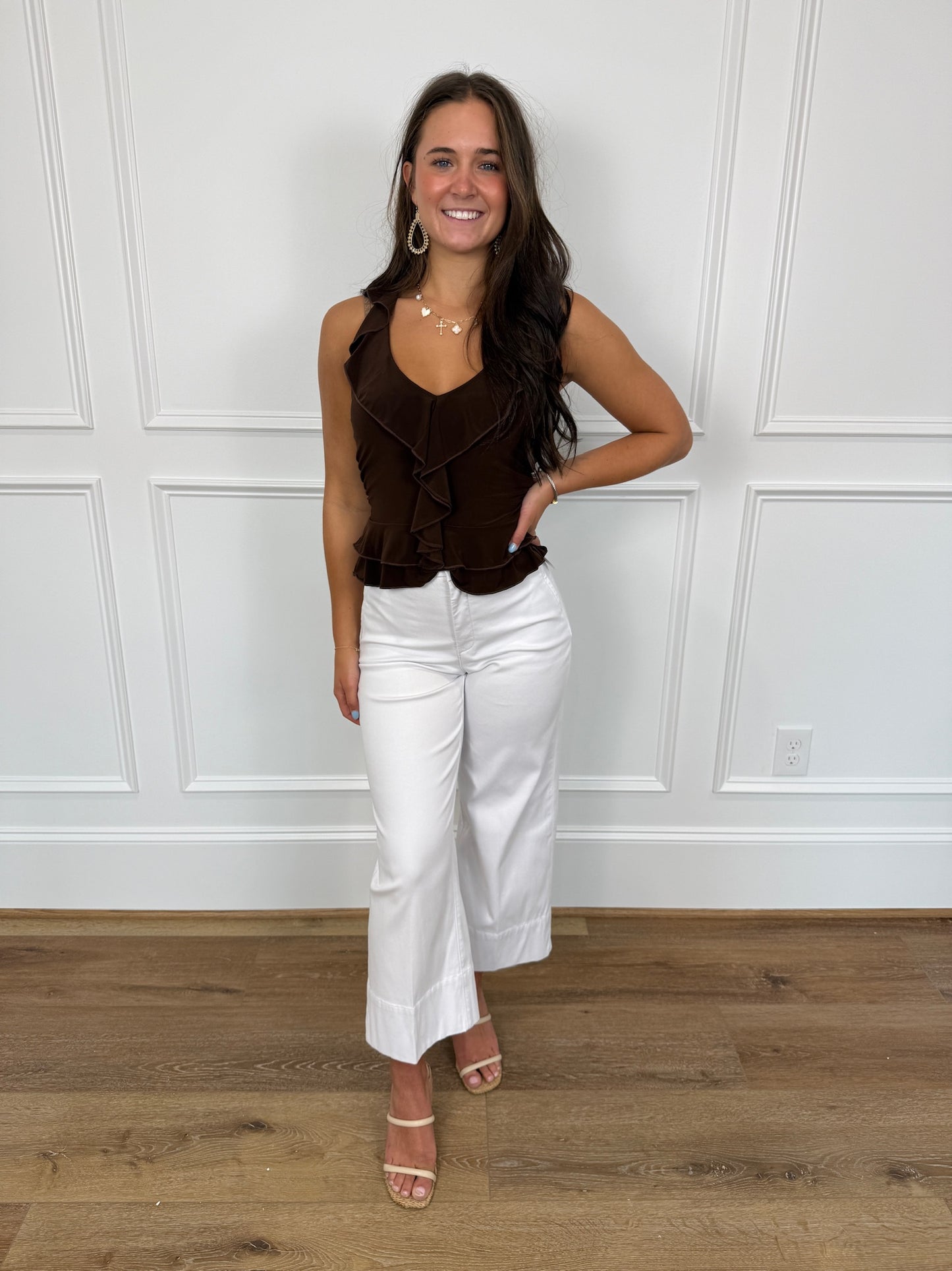 SPANX SUPERSMOOTH STRETCH TWILL CROPPED WIDE LEG PANT