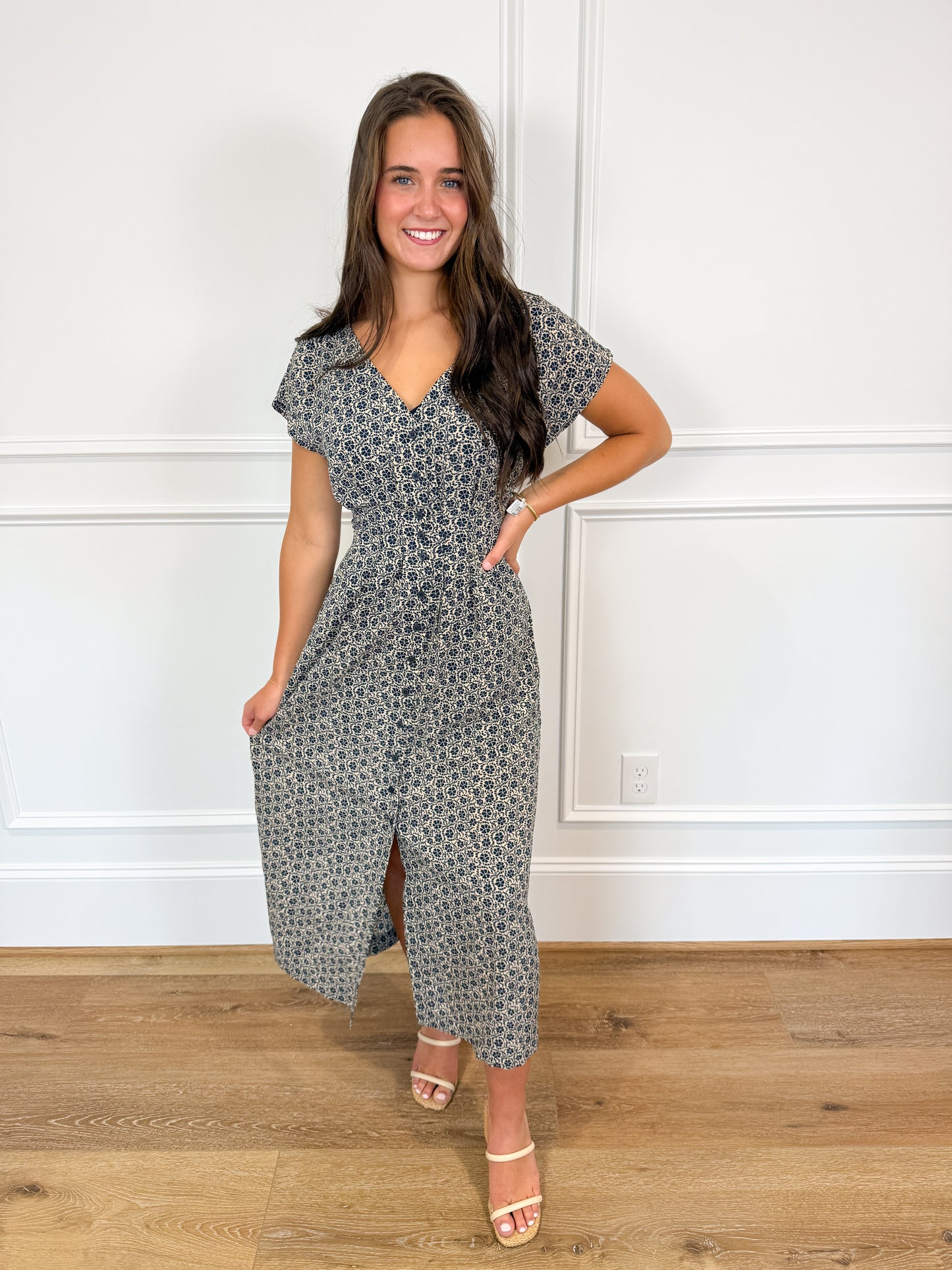 Z Supply Sanna Iris Floral Midi Dress