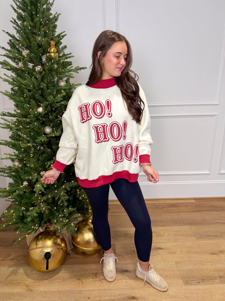 Merry &amp; Bright Reversible Mock Neck Sweatshirt