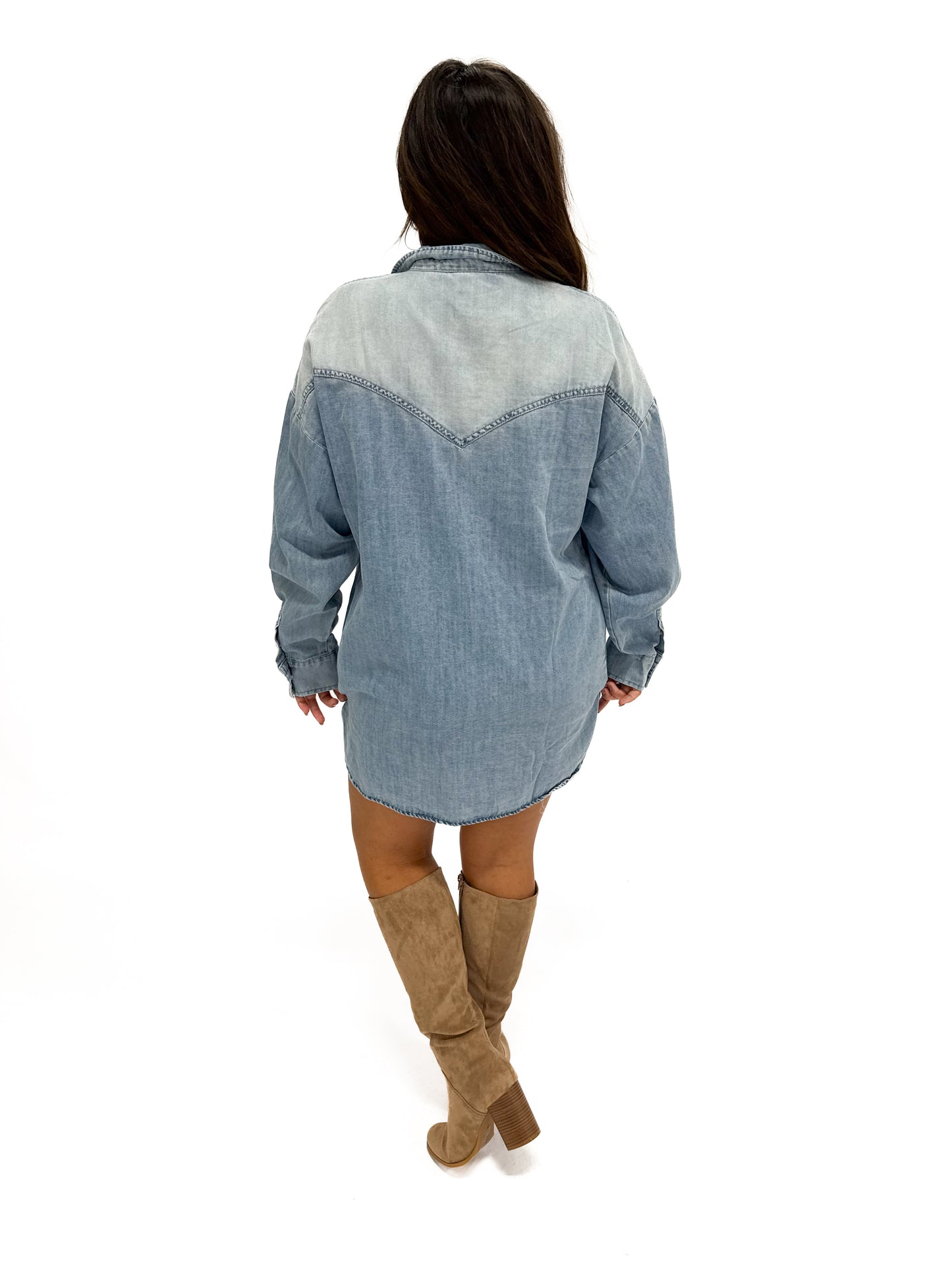 Decked Out Denim Dress
