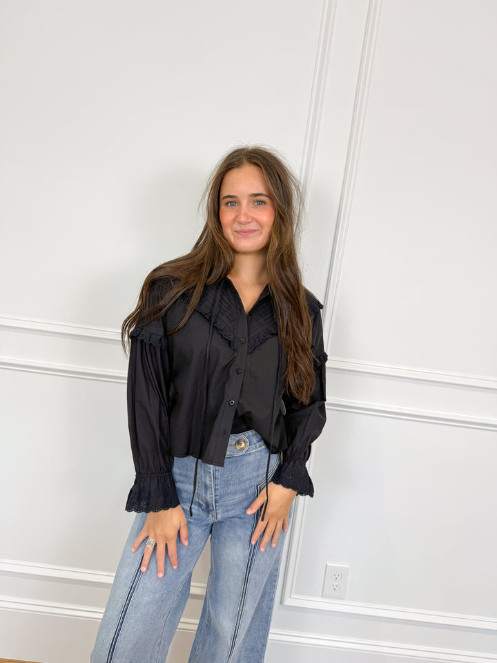 Midnight Magnolia Blouse