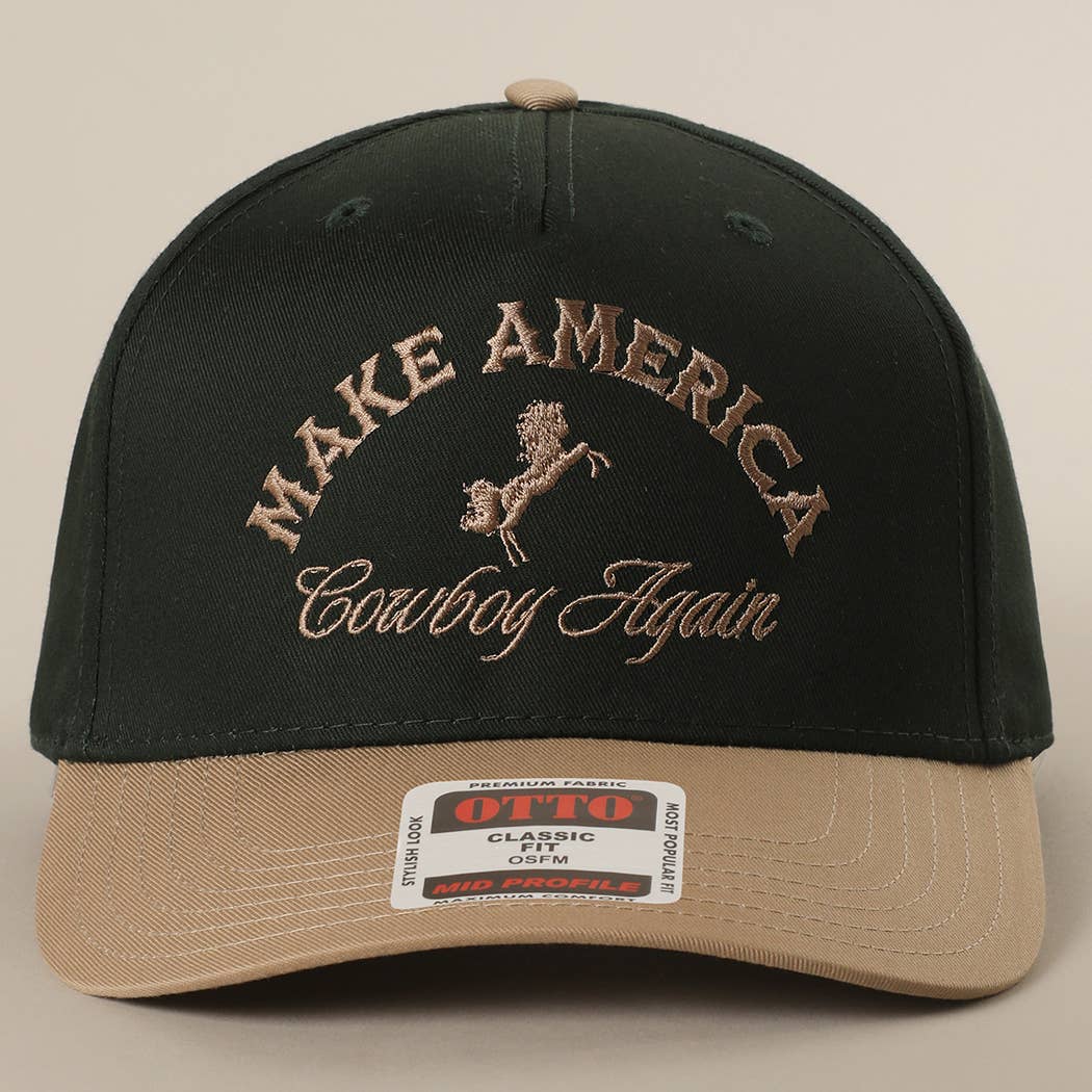 MAKE AMERICA COWBOY AGAIN Embroidered Trucker Hat