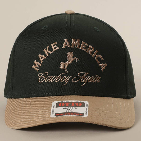 MAKE AMERICA COWBOY AGAIN Embroidered Trucker Hat