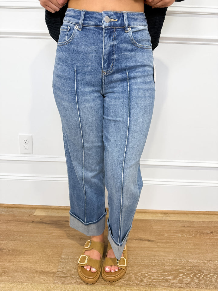 Holly Dear John Denim High Rise Cuffed Hem Jeans