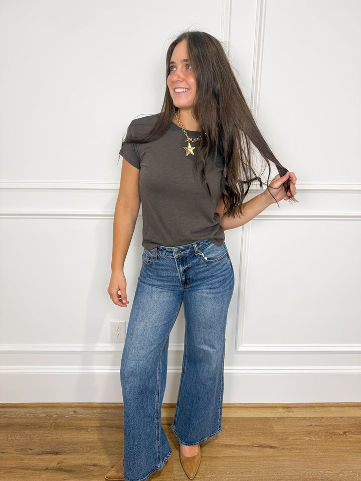 Z SUPPLY The Stunner Mid Rise Wide Leg