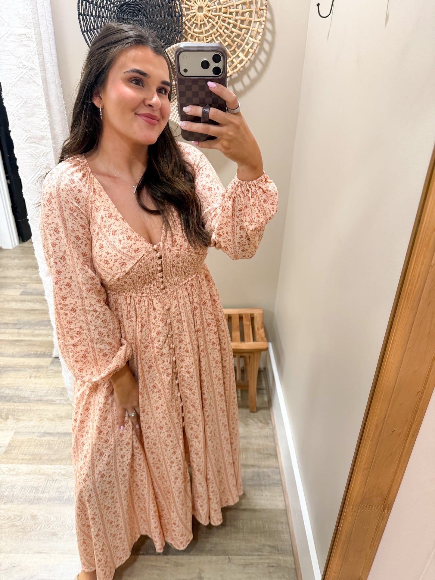 BLUSHING BLOOM MAXI DRESS