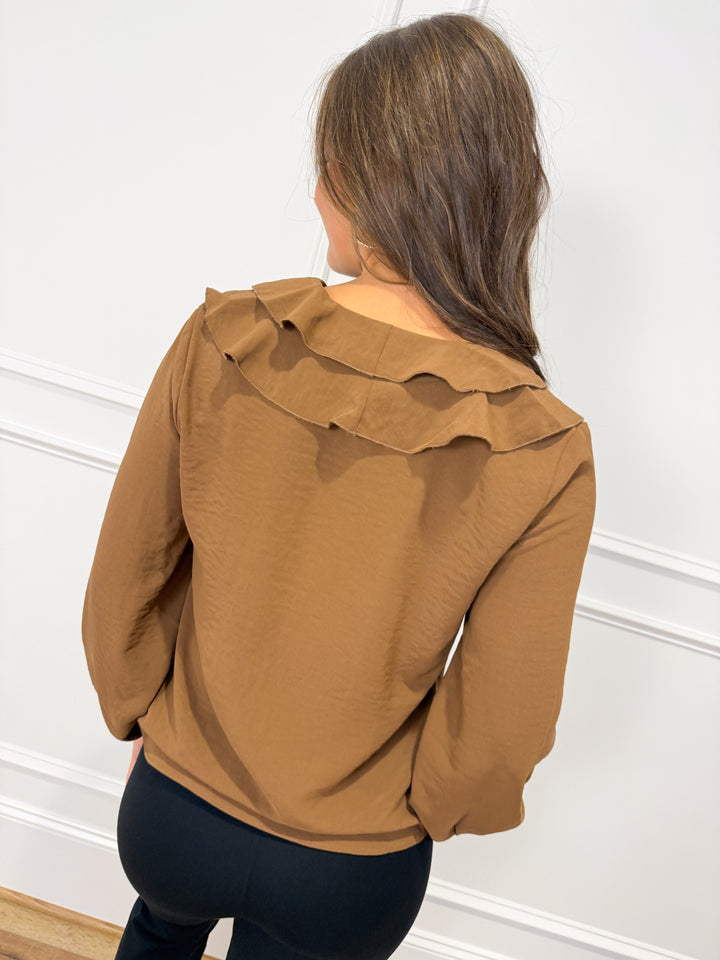 Ruffle Front Blouse