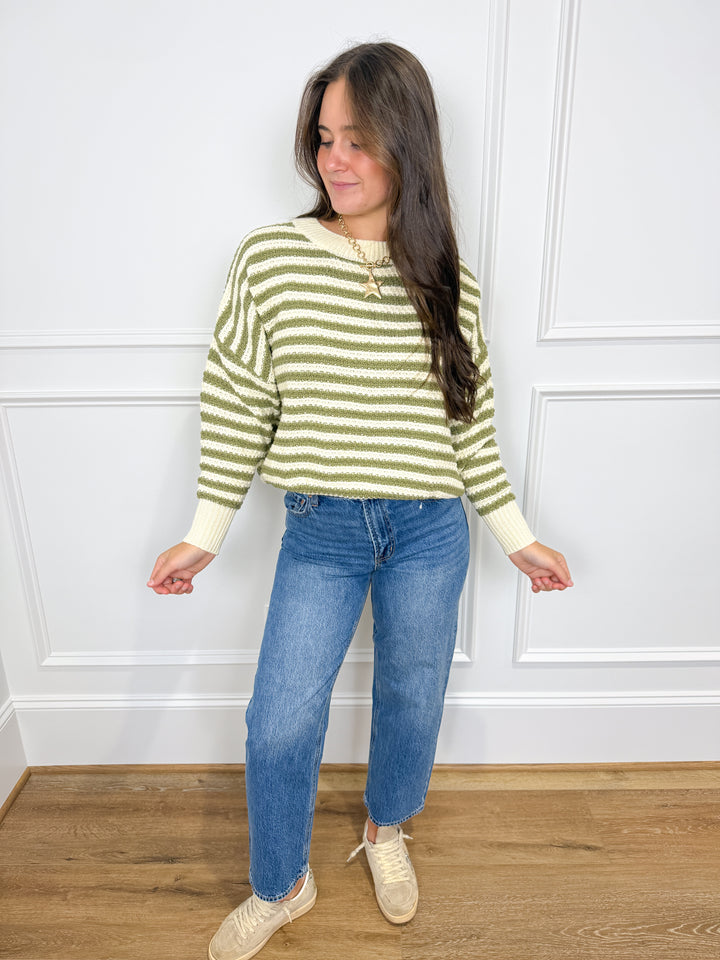 The Olive Grove Crochet Sweater