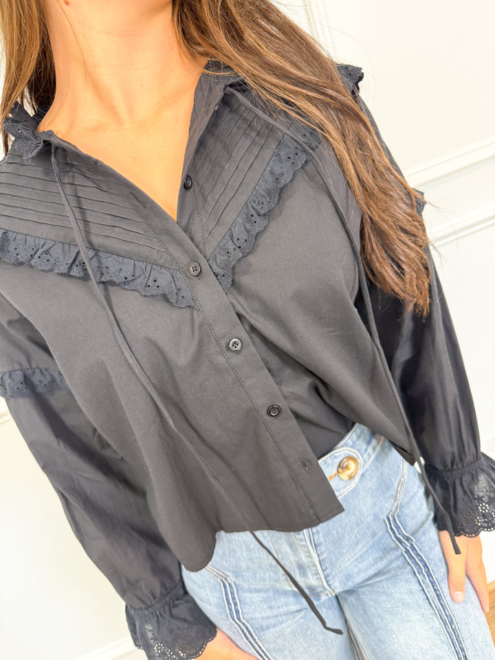 Midnight Magnolia Blouse