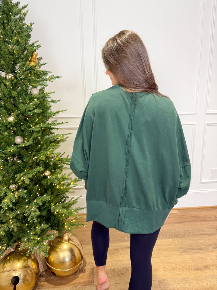 The Merry &amp; Bright Embroidered Sweatshirt