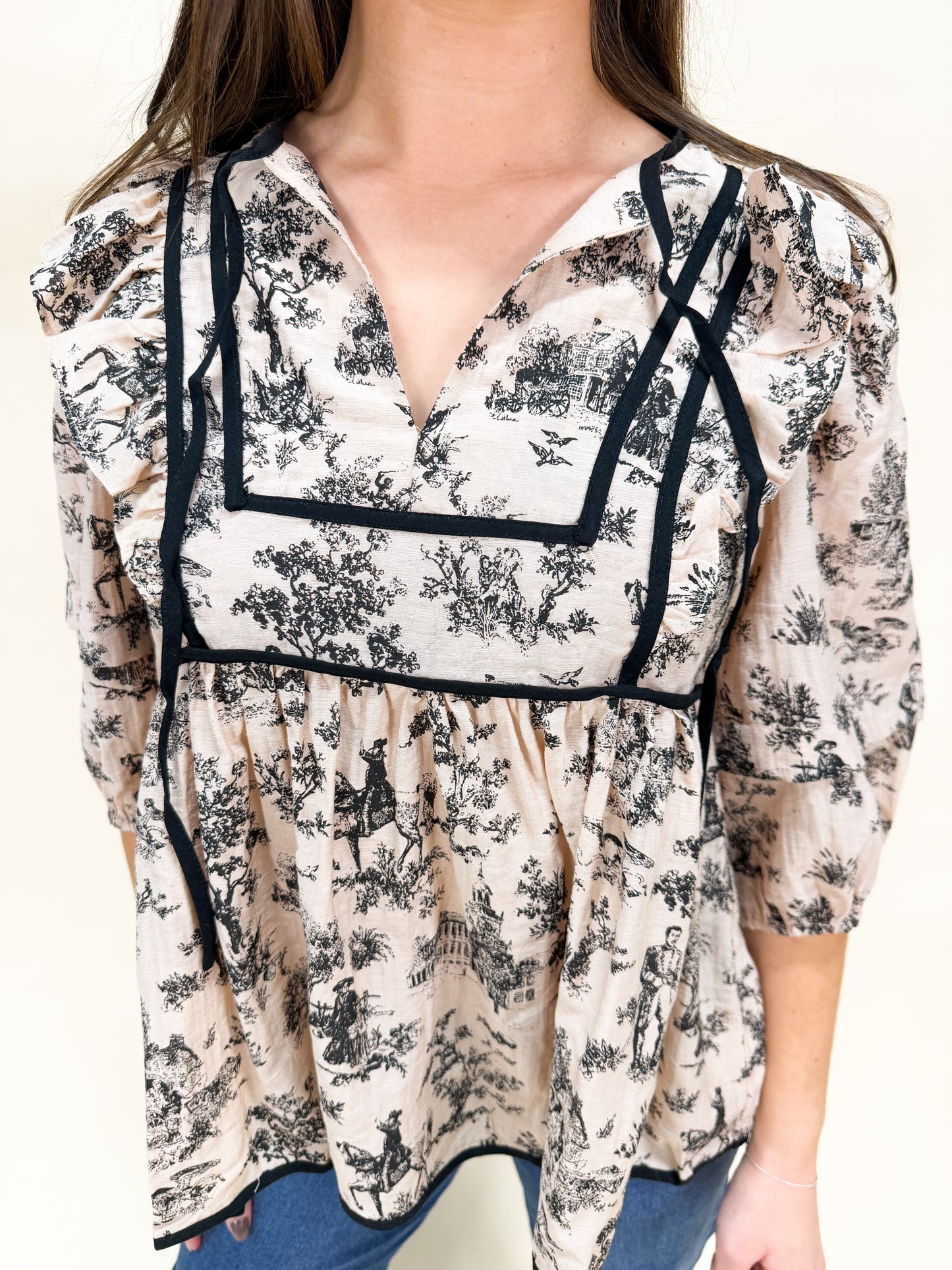 COWBOY CHRISTMAS BLOUSE